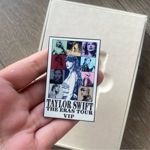 Eras Tour VIP Pin, sticker, and postcards